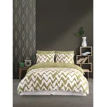 B.E.S. - Petrovice, s.r.o. Povlečení BAVLNA RENFORCE GOLD - Waves Yellow Rozměr: 200 x 220 + 2x 70 x 90