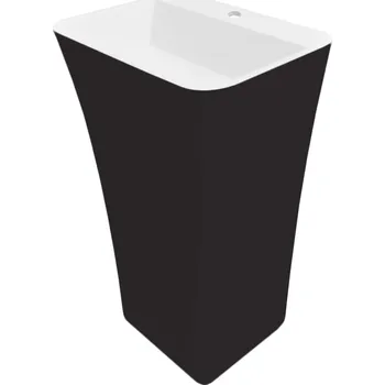 Umyvadlo Besco Volně stojící umyvadlo z litého mramoru Assos S-Line BW Matt UM VS-OPB 52x41x84 cm, s otvorem pro baterii