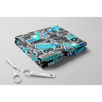 Softshell s beránkem, Stavební stroje Barva: Modrá