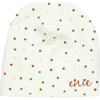 Čepice ENIE BABY dětská čepice Dots Creme 16-20m