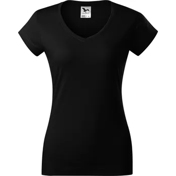 Dámské tričko Malfini Fit V-NECK Dámské triko 162 černá M