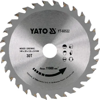 Pilový kotouč Kotouč na dřevo 140 x 20 mm 30z Yato YT-60522