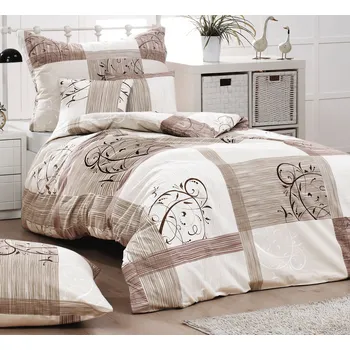 Povlečení JIMI Textil Flanel exclusive LS36 fialové 140 x 200, 70 x 90 cm nitěné knoflíky