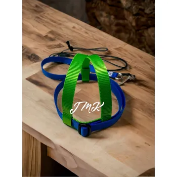 Postroj pro psa Postroj pro papoušky JMK vel. L,XL barevná kombinace A - Barva: Zeleno modré, Velikost: XL