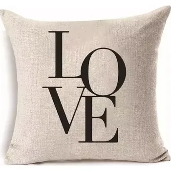Dekorativní polštářek Dekorační polštář | zamilovaný povlak na polštář, 43 x 43 cm - X