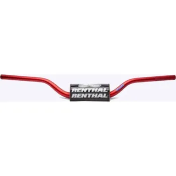 RENTHAL řídítka 1,1/8 CALA 28,6mm MX FATBAR RED REED/WINDHAM, barva červená s protektorem HONDA XR70RV rok 97-03