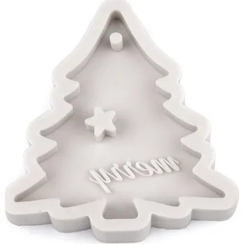 Stoklasa Silikonová forma stromeček světle šedá 9,5 x 10 x 1,8 cm