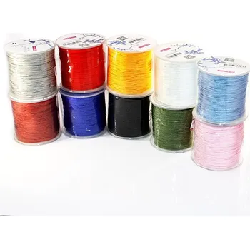 Materiál na výrobu šperku Nylonový kord 1mm - 95m - Žlutá