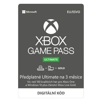 Herní předplatné MICROSOFT Xbox Game Pass Ultimate 3 měsíce (EuroZone), předplatné