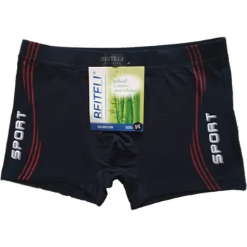 Pánské spodní prádlo Beiteli Pánské boxerky Sport M0238 Barva: tmavě modrá, červená, Velikost: M