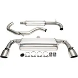 TA Technix sportovní nerezový duplex výfuk VW Golf 7 GTi (1K, 2012-2020), 1x 100 mm kulatá nerezová koncovka bez pertlu pro obě strany