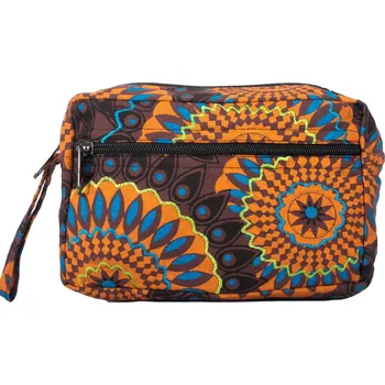 Kosmetická taška Kosmetická taštička nebo pouzdro na tužky či pastelky, s potiskem mandal Marigold Brown-Orange, Sittar