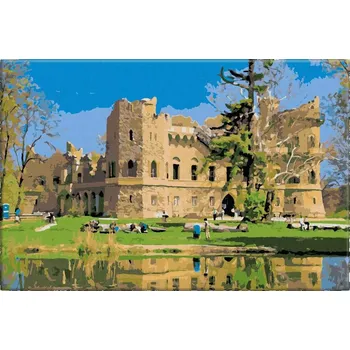 Malování podle čísel - Janův hrad - 60x40 cm, bez dřevěného rámu - CZ výroba