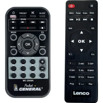 Dálkový ovladač LENCO MC-250BK - dálkový ovladač duplikát