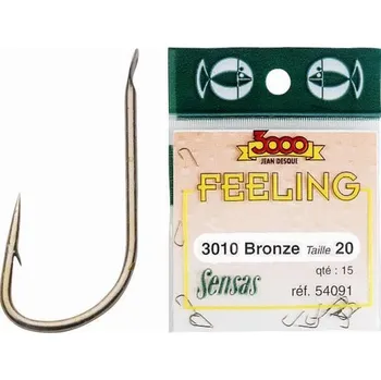 Rybářský háček 15ks - Háček Sensas Feeling 3010 Bronze Velikost 18