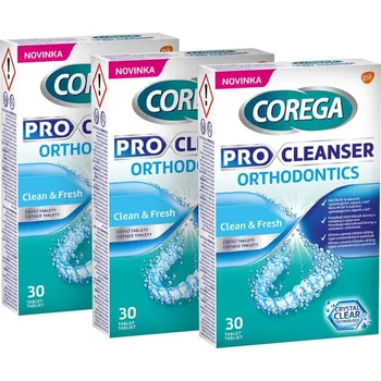 Péče o zubní náhradu Corega Pro Cleanser Orthodontics 3x 30 ks
