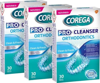 Péče o zubní náhradu Corega Pro Cleanser Orthodontics 3x 30 ks