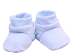 TERJAN Velur botičky/ponožtičky modré 0-6 m