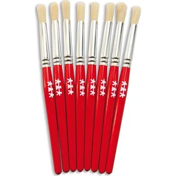 Umělecký štětec Standardní kulaté štětce 8 mm, Sada 8 ks.