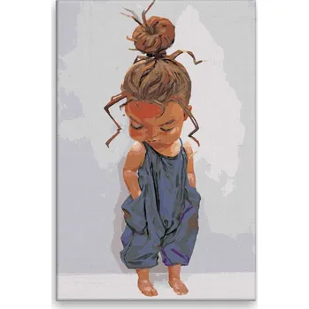 Dětské zboží Malování podle čísel - Naštvaná - 40x60 cm, bez dřevěného rámu - CZ výroba