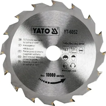 Pilový kotouč Kotouč na dřevo 140 x 20 mm 16z Yato YT-6052