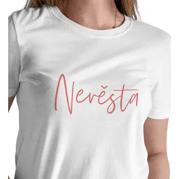 Dámské tričko Dámské triko bílé - Nevěsta M