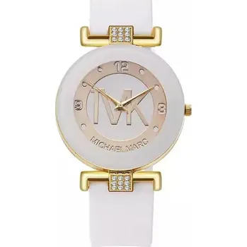 Hodinky Módní dámské hodinky se silikonovým řemínkem - Bílý