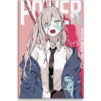 Dětské zboží Malování podle čísel - Chainsaw Man - 40x60 cm, bez dřevěného rámu - CZ výroba