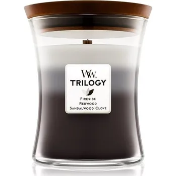 Svíčka WoodWick Trilogy Warm Woods