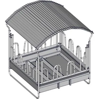 Krmelec pro skot palisádový, 12míst, 2x2m