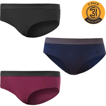 Dámské termo spodní prádlo EGLOO Merino EGLOO DF MERINO 3 PACK dámské kalhotky, černá/modrá/lilla Velikost: S