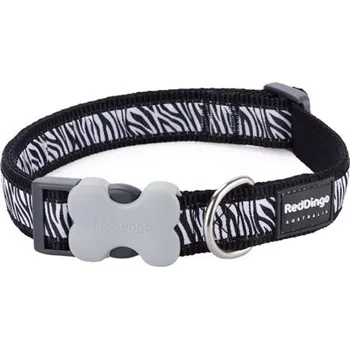 obojek pro kočku Red Dingo Safari Black 20-32 cm/12 mm