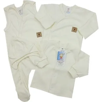 Kojenecká souprava Souprava do porodnice 4-dílná smetanová - vel. 56