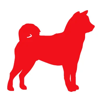 Polep vozidla SAMOLEPKA Pes 191 pravá Shiba - Inu (10 - červená) NA AUTO, NÁLEPKA, FÓLIE, POLEP, TUNING, VLASTNÍ TEXT, TISK, AUTOSAMOLEPKY.cz, POLEPY, OBRÁZEK, LOGO, SAMOLEPKY