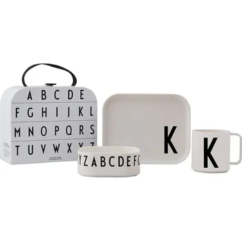 Jídelní set 3dílný dětský jídelní set s kufříkem Design Letters Classics K ID_1417763