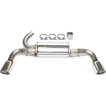 Autodíl TA Technix sportovní nerezový duplex výfuk Volvo XC60 I (2008-2017), 1x 100 mm kulatá rovná nerezová koncovka s pertlem pro obě strany