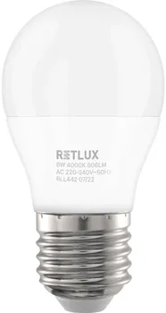 Žárovka Retlux Mini Globe E27 8W 230V 806lm 4000K