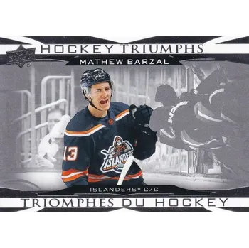 Karetní hra insert karta MATHEW BARZAL 23-24 Tim Hortons Hockey Triumphs číslo HT-13