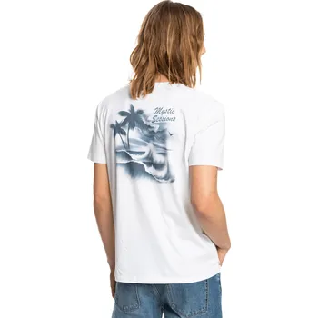 quiksilver Pánské triko magic hour tee white - wbb0