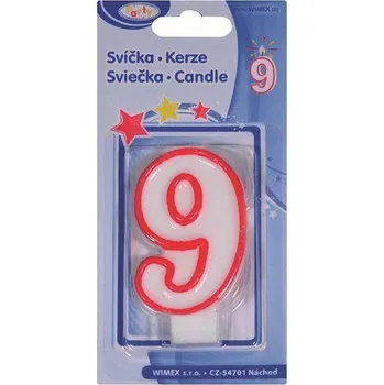 Svíčka Svíčka 9, číslová, 75mm, 1ks