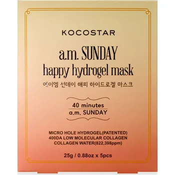 Pleťová maska Kocostar Happy sada: hydrogelová pleťová maska, 5x25 ml
