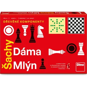 Volný čas DINO Šachy, dáma, mlýn