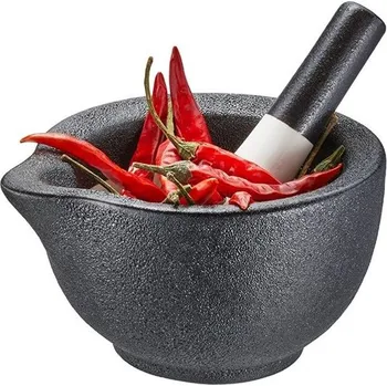 Hmoždíř Porcelánový hmoždíř Gefu GRINO P.10,2cm černý