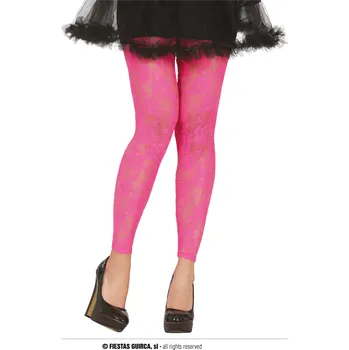 Karnevalový doplněk Guirca Růžové krajkové punčochy ke kotníkům