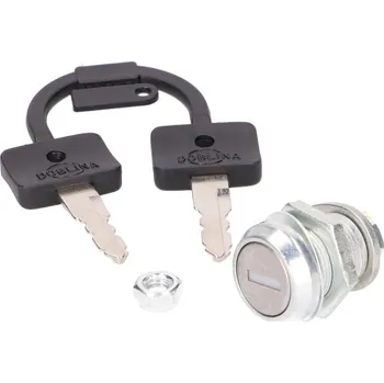 Zabezpečení motocyklu Diverse / Import Zámek bočního krytu stříbrný, Simson S50, S51, S53, S70, S83 40867