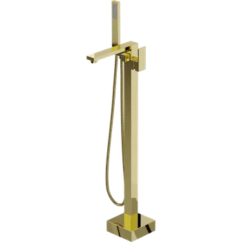 Vodovodní baterie Mexen Urano volně stojící vanová baterie, zlatá - 75233-50 Vanovo-sprchové baterie