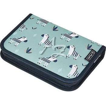 Penál Herlitz penál 1 chlopeň Zebra vybavený