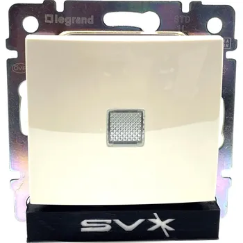 vypínač LEGRAND Valena vypínač č.1 podsvícený béžový 71x71x37mm