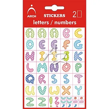Speciální papír samolepicí etikety/2archy, Písmena A-Z, výška 14mm, Dětské