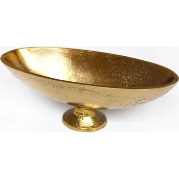 Miska na nožce, kov, zlatá, 20 x 8 cm